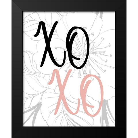XO XO 2 Black Modern Wood Framed Art Print by Kimberly, Allen
