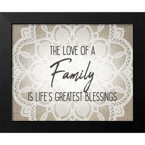 The Love Mandala Black Modern Wood Framed Art Print by Kimberly, Allen