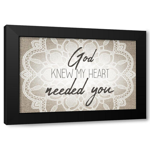 God Knew Black Modern Wood Framed Art Print with Double Matting by Allen, Kimberly