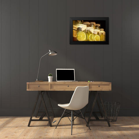 Lemon Time Black Modern Wood Framed Art Print by Allen, Kimberly