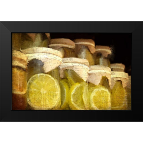 Lemon Time Black Modern Wood Framed Art Print by Allen, Kimberly