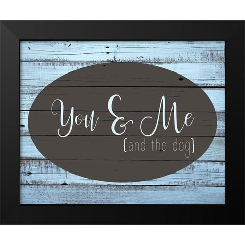 You and Me and the Dog Black Modern Wood Framed Art Print by Kimberly, Allen