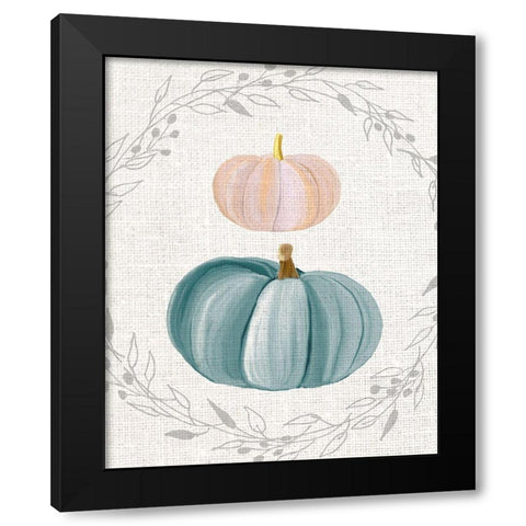 Teal Pumpkin 1 Black Modern Wood Framed Art Print by Kimberly, Allen