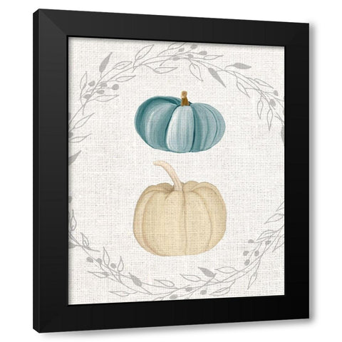 Teal Pumpkin 2 Black Modern Wood Framed Art Print by Kimberly, Allen