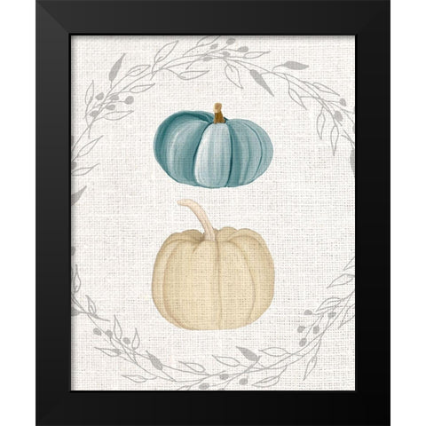 Teal Pumpkin 2 Black Modern Wood Framed Art Print by Kimberly, Allen