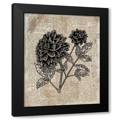 Floral On Print 1 Black Modern Wood Framed Art Print by Allen, Kimberly