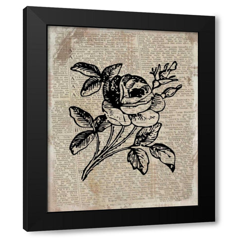 Floral On Print 2 Black Modern Wood Framed Art Print with Double Matting by Allen, Kimberly