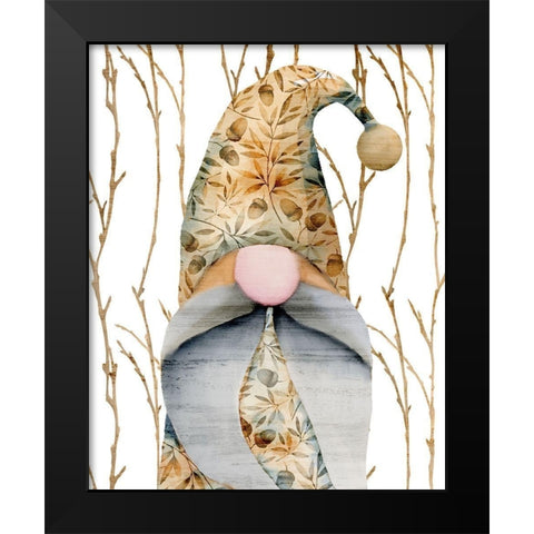 Gnome 1 Black Modern Wood Framed Art Print by Kimberly, Allen