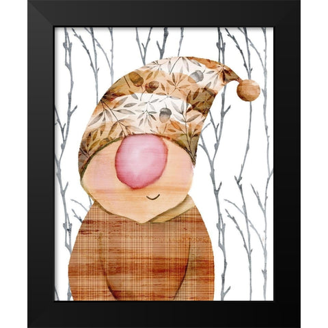 Gnome 2 Black Modern Wood Framed Art Print by Kimberly, Allen
