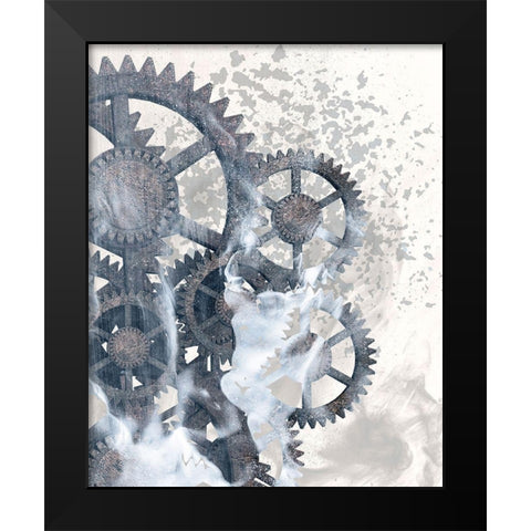 Smoke Gears 1 Black Modern Wood Framed Art Print by Kimberly, Allen