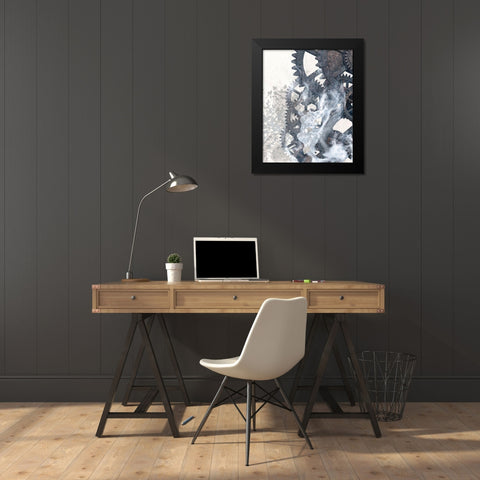Smoke Gears 2 Black Modern Wood Framed Art Print by Kimberly, Allen