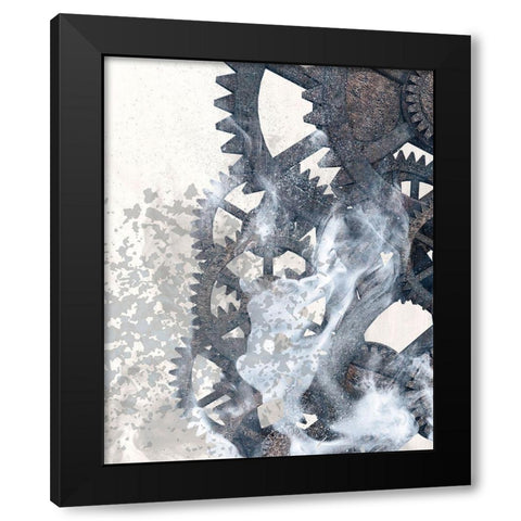 Smoke Gears 2 Black Modern Wood Framed Art Print with Double Matting by Kimberly, Allen