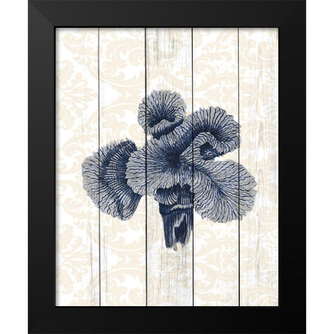 Navy Coral 2 Black Modern Wood Framed Art Print by Kimberly, Allen