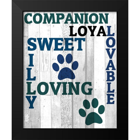 Pets Are 1 Black Modern Wood Framed Art Print by Kimberly, Allen
