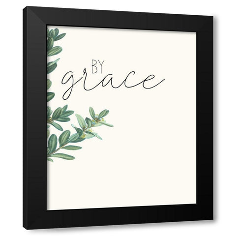 By Grace 1 Black Modern Wood Framed Art Print by Kimberly, Allen