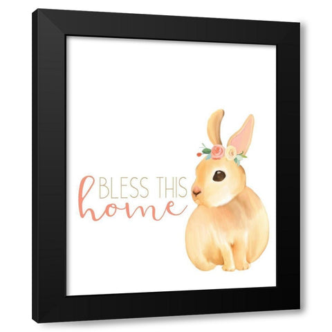 Bless This Home Black Modern Wood Framed Art Print by Kimberly, Allen