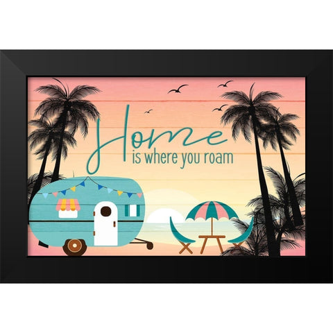 Roam A Black Modern Wood Framed Art Print by Kimberly, Allen