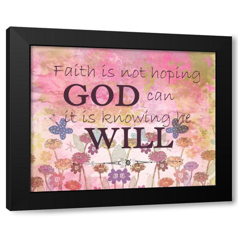 Faith Is Black Modern Wood Framed Art Print by Allen, Kimberly