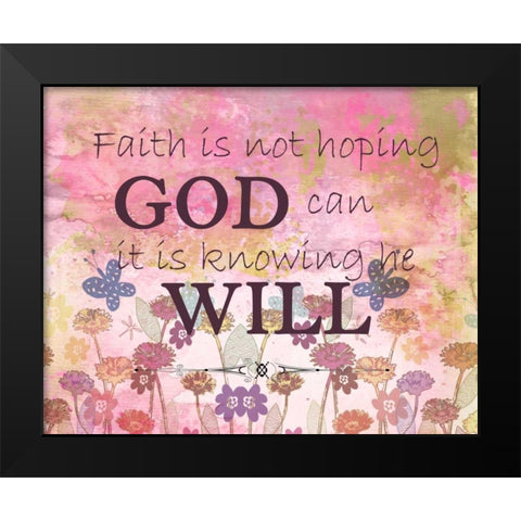 Faith Is Black Modern Wood Framed Art Print by Allen, Kimberly