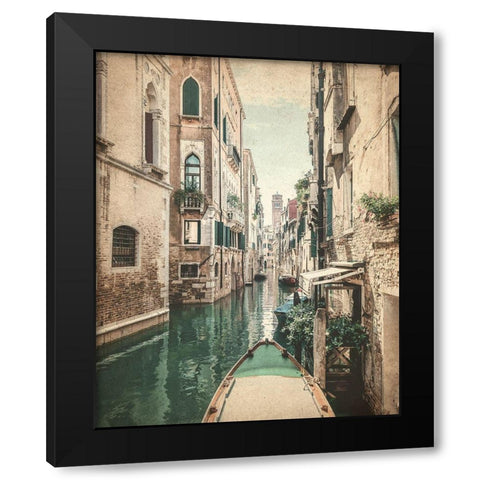 Gondola Paris 2 Black Modern Wood Framed Art Print with Double Matting by Allen, Kimberly