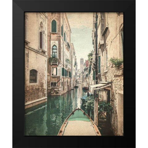 Gondola Paris 2 Black Modern Wood Framed Art Print by Allen, Kimberly