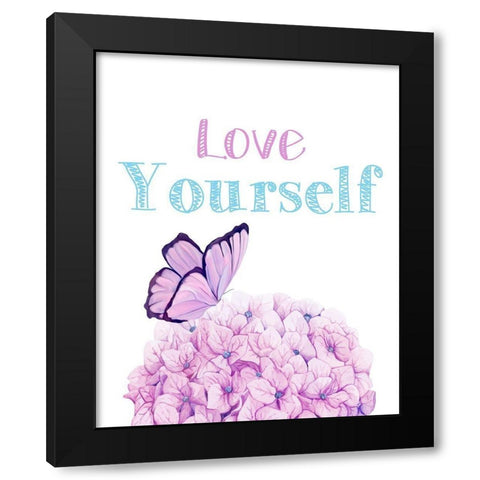 Love Yourself 3 Black Modern Wood Framed Art Print with Double Matting by Allen, Kimberly