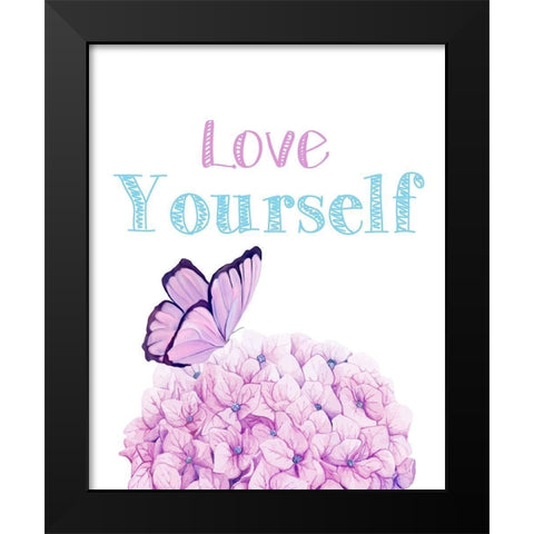 Love Yourself 3 Black Modern Wood Framed Art Print by Allen, Kimberly