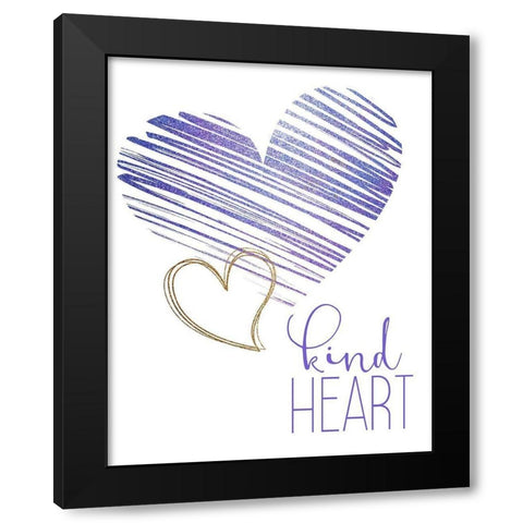 Kind Heart 1 Black Modern Wood Framed Art Print with Double Matting by Allen, Kimberly