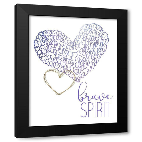 Kind Heart 3 Black Modern Wood Framed Art Print with Double Matting by Allen, Kimberly