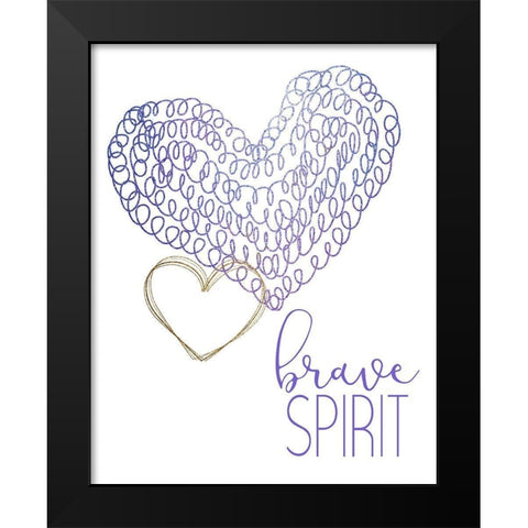 Kind Heart 3 Black Modern Wood Framed Art Print by Allen, Kimberly