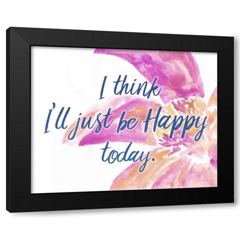 I Think Black Modern Wood Framed Art Print by Allen, Kimberly