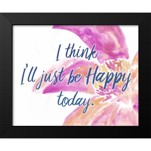 I Think Black Modern Wood Framed Art Print by Allen, Kimberly