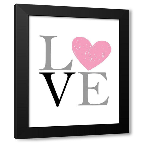 Love Home 1 Black Modern Wood Framed Art Print by Allen, Kimberly