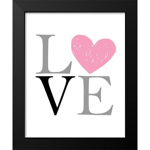 Love Home 1 Black Modern Wood Framed Art Print by Allen, Kimberly