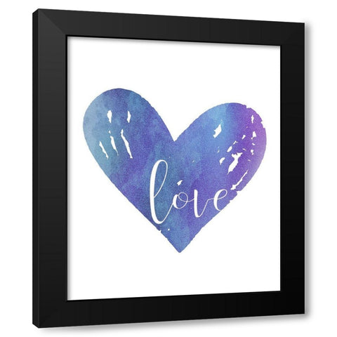 Watercolor Love 2 Black Modern Wood Framed Art Print by Allen, Kimberly