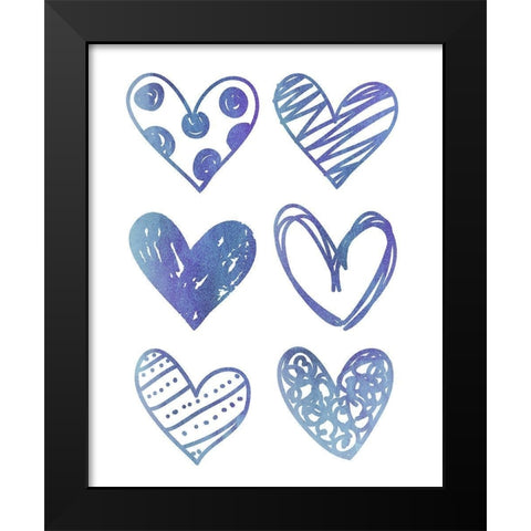 Watercolor Love 3 Black Modern Wood Framed Art Print by Allen, Kimberly