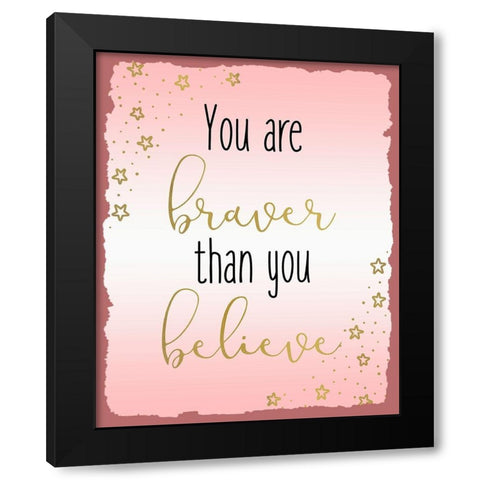 Braver 1 Black Modern Wood Framed Art Print by Allen, Kimberly