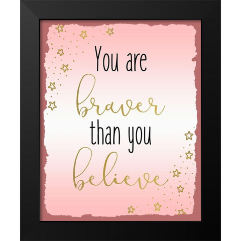 Braver 1 Black Modern Wood Framed Art Print by Allen, Kimberly