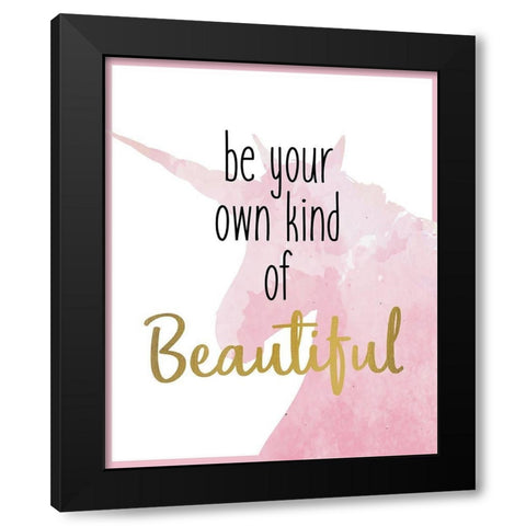 She is Fierce 2 Unicorn Black Modern Wood Framed Art Print with Double Matting by Allen, Kimberly