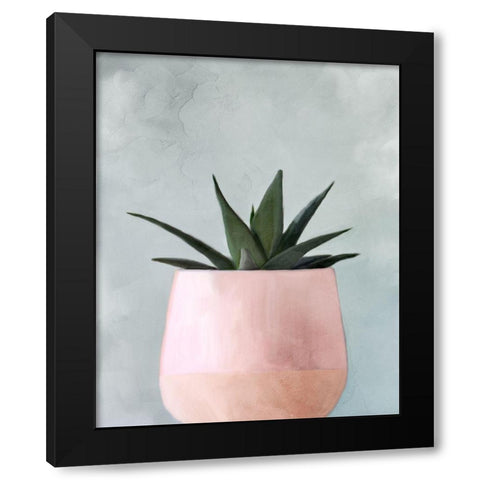 Potted Succulent 1 Black Modern Wood Framed Art Print by Allen, Kimberly