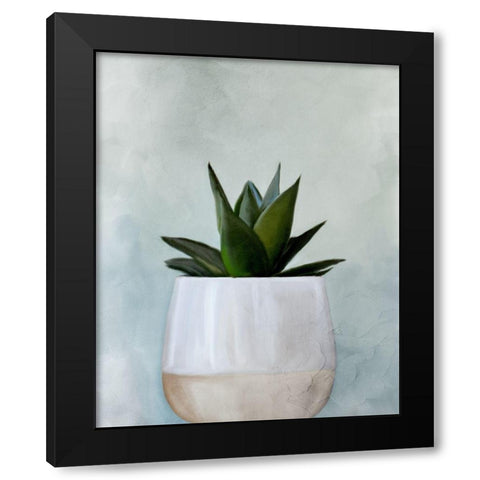 Potted Succulent 2 Black Modern Wood Framed Art Print by Allen, Kimberly