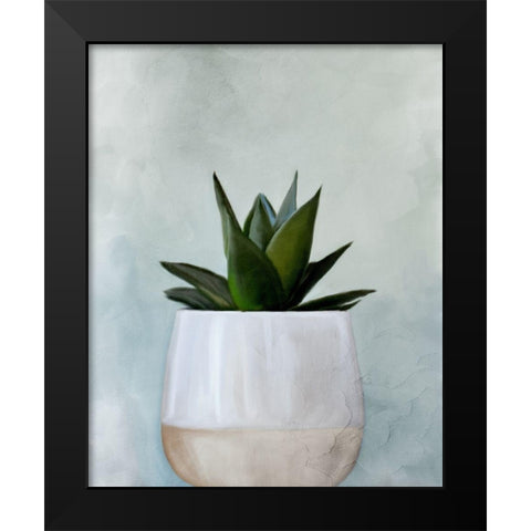 Potted Succulent 2 Black Modern Wood Framed Art Print by Allen, Kimberly