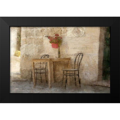 Sidewalk Cafe Black Modern Wood Framed Art Print by Allen, Kimberly