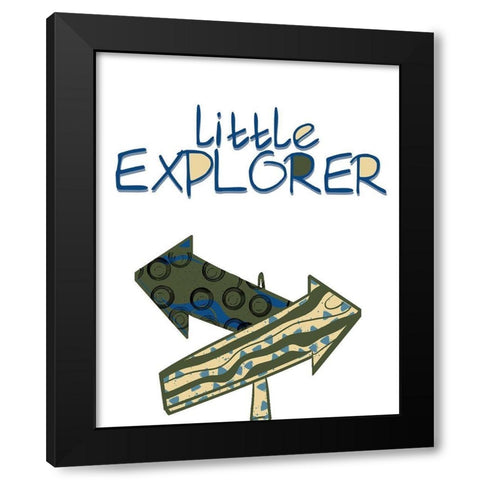 Little Explorer 3 Black Modern Wood Framed Art Print by Allen, Kimberly
