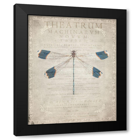 Dragonfly Book 1 Black Modern Wood Framed Art Print by Allen, Kimberly