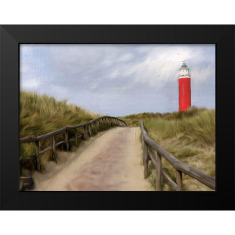 Lighthouse Black Modern Wood Framed Art Print by Allen, Kimberly