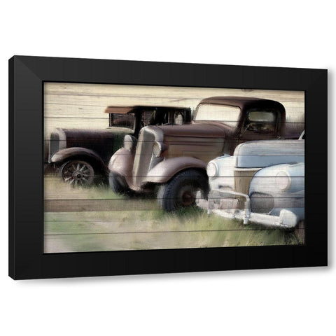 Old Timers Black Modern Wood Framed Art Print by Allen, Kimberly