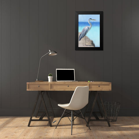 Sea Heron Black Modern Wood Framed Art Print by Allen, Kimberly