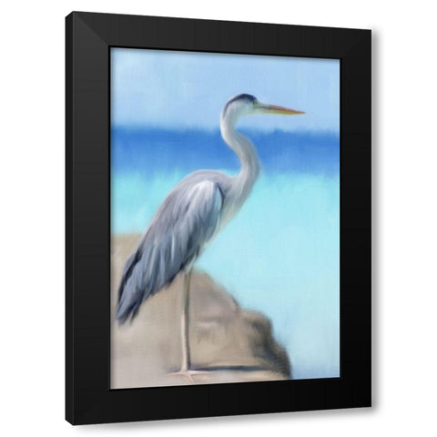 Sea Heron Black Modern Wood Framed Art Print with Double Matting by Allen, Kimberly