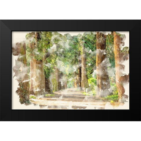 Tree Avenue Black Modern Wood Framed Art Print by Allen, Kimberly